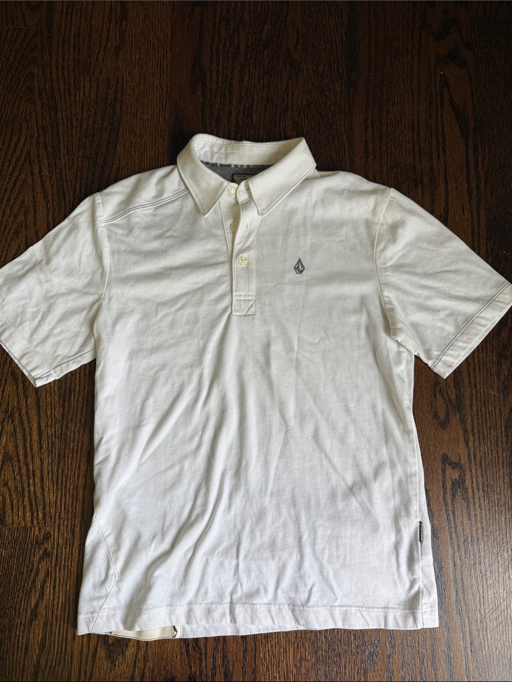 Volcom boys size small White Polo with Subtle Logo